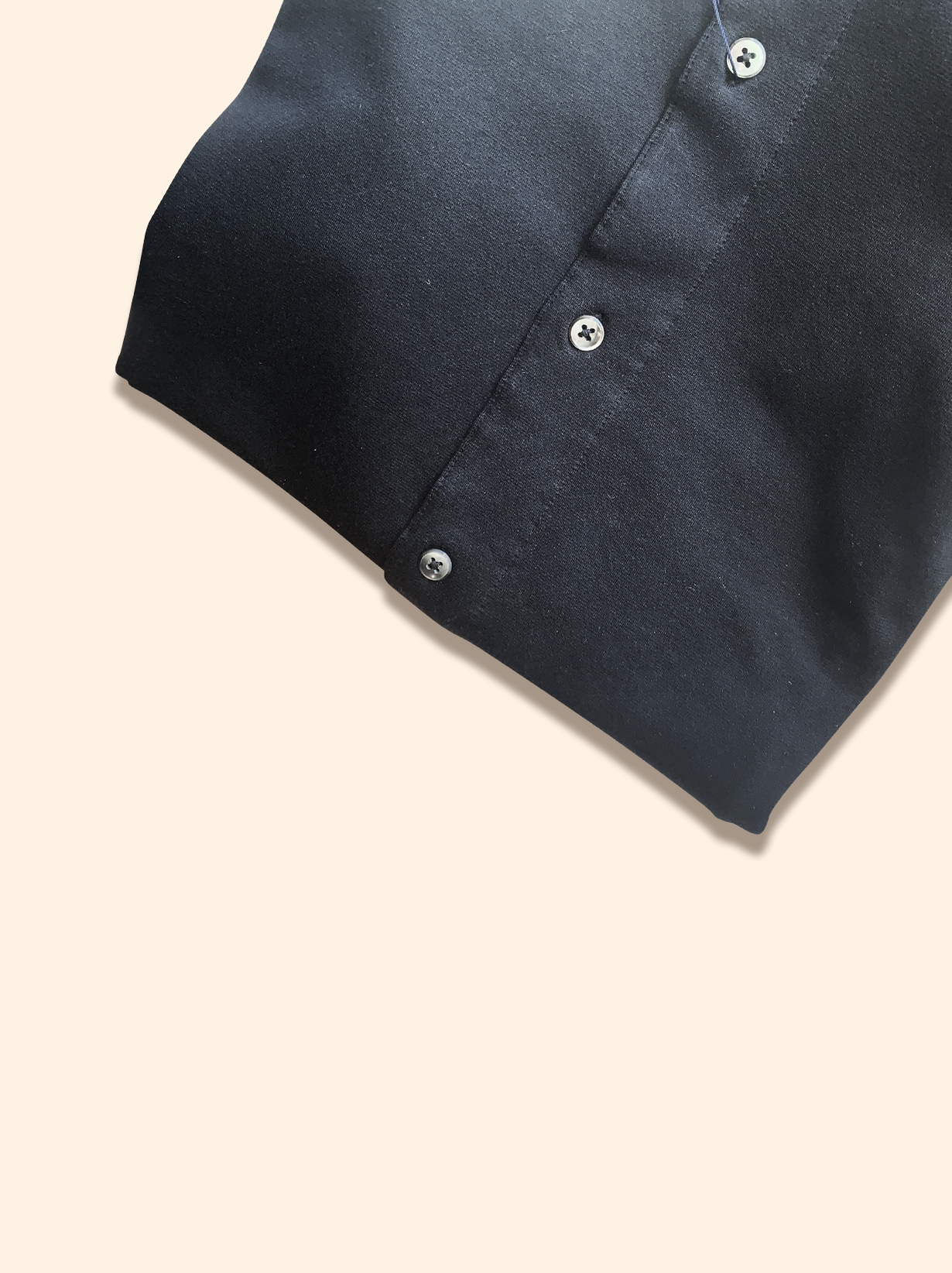 【TIMONE】■ブラック　スマイルコットンPLUSドレスシャツ