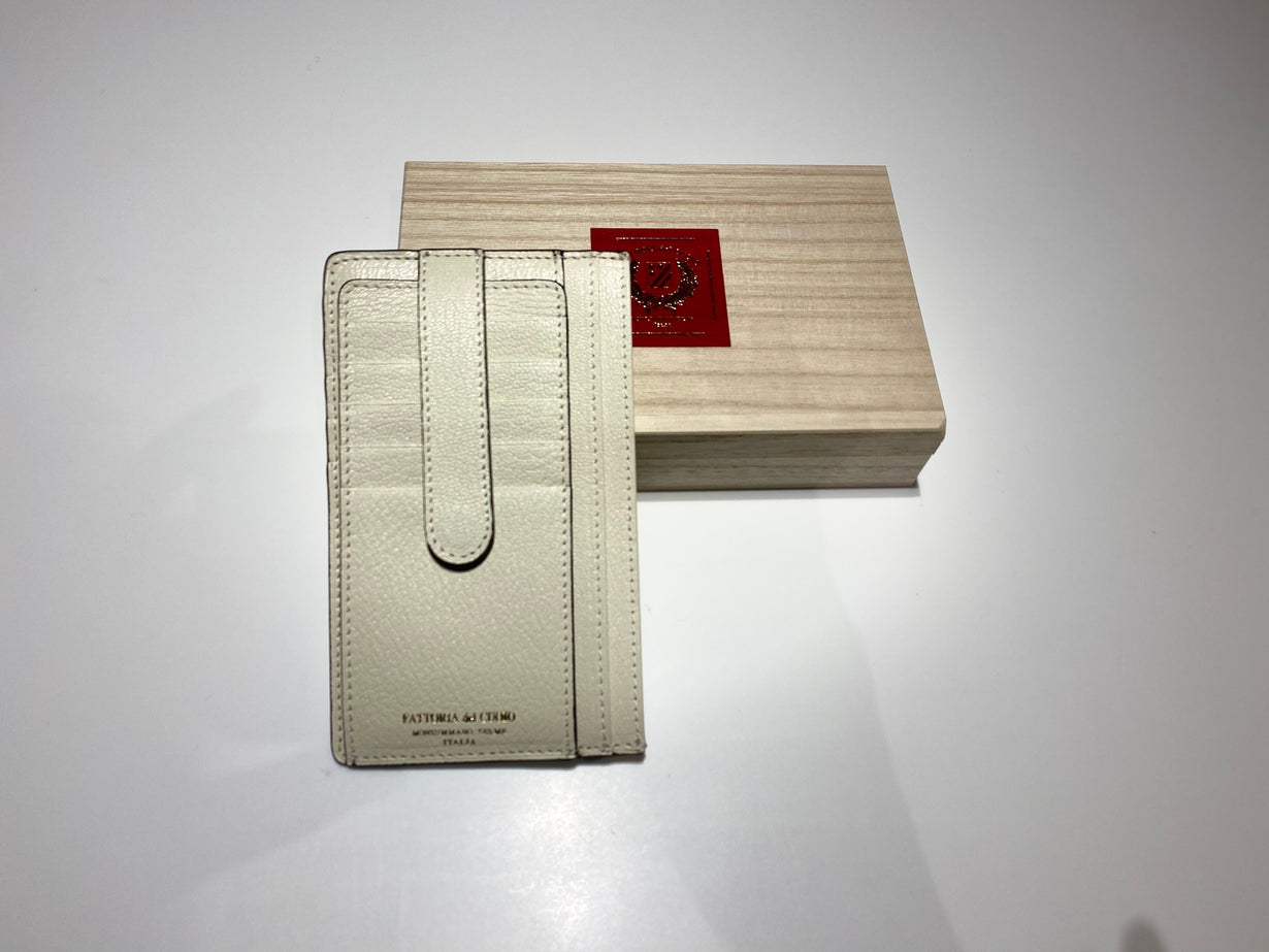 Goat Leather Card Wallet FATTORIA del CUOIO ( Small Size )